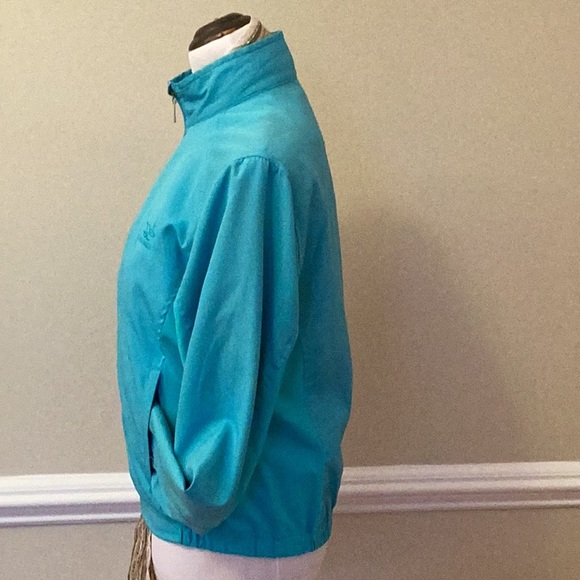 Tehama by Nancy Haley turquoise casual jacket. Zip front elastis - Picture 5 of 15